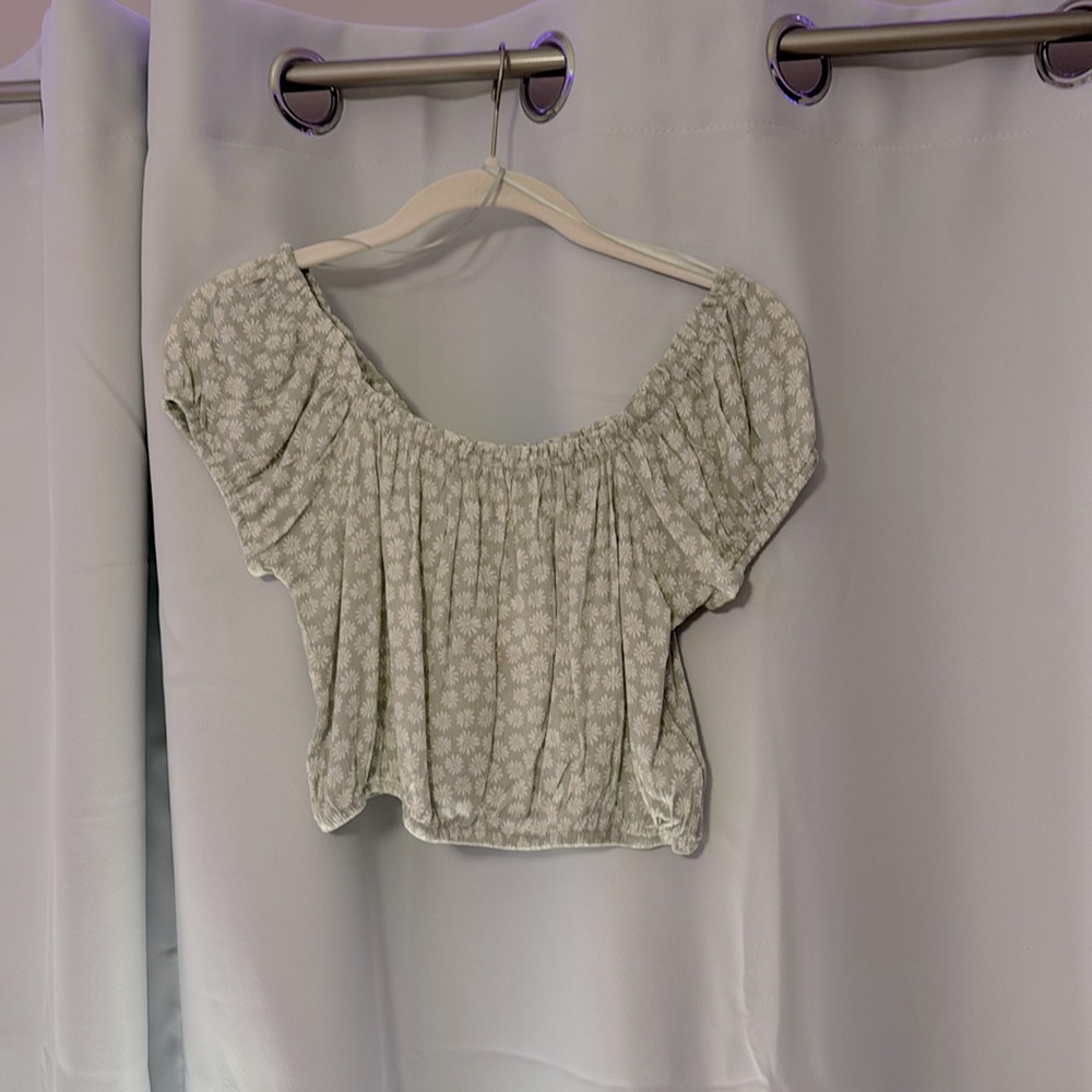 light green top, super cute in person and with jeans